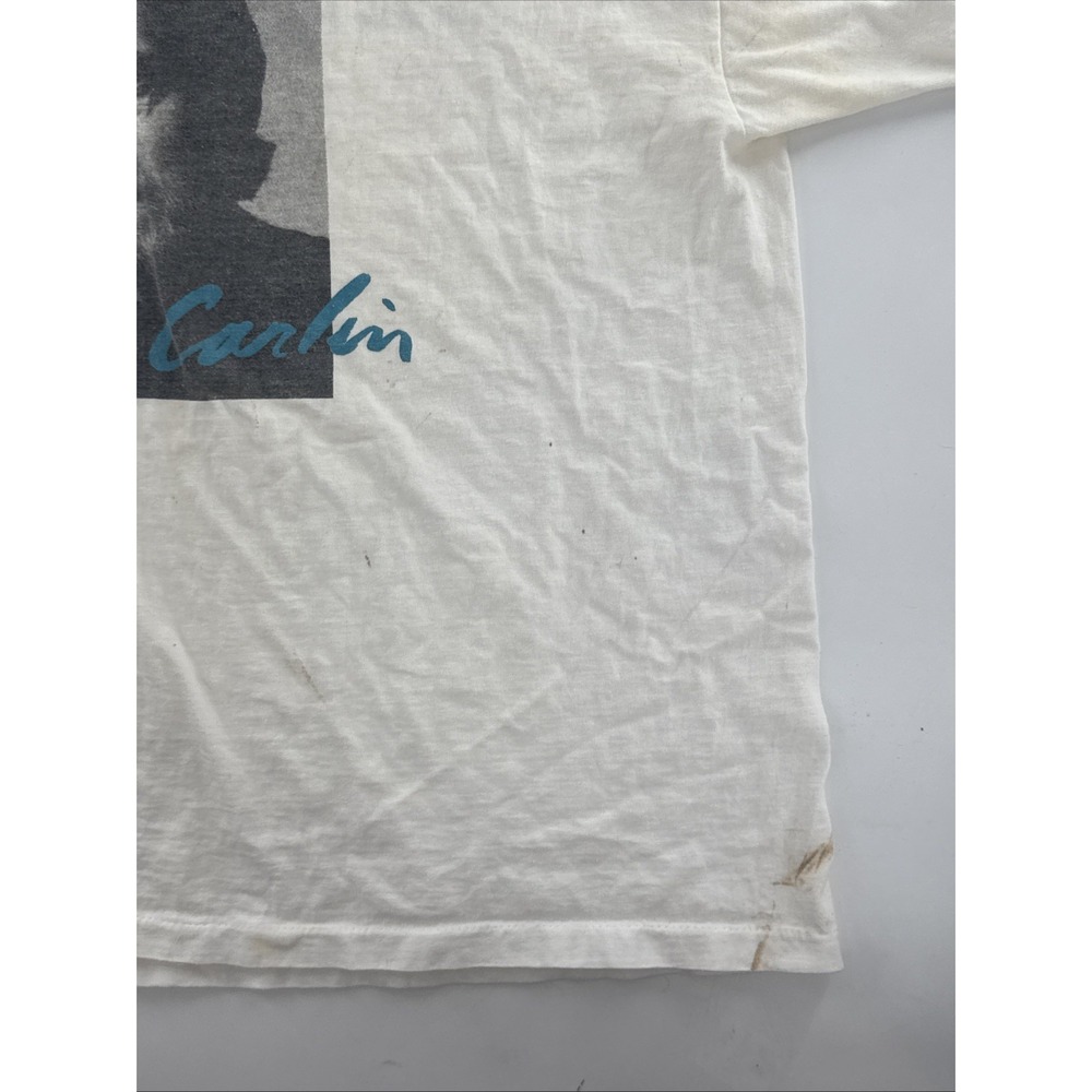 Vintage George Carlin Brain Damage T Shirt Size XL Comedy Graphic Tee Distressed - Picture 5 of 10